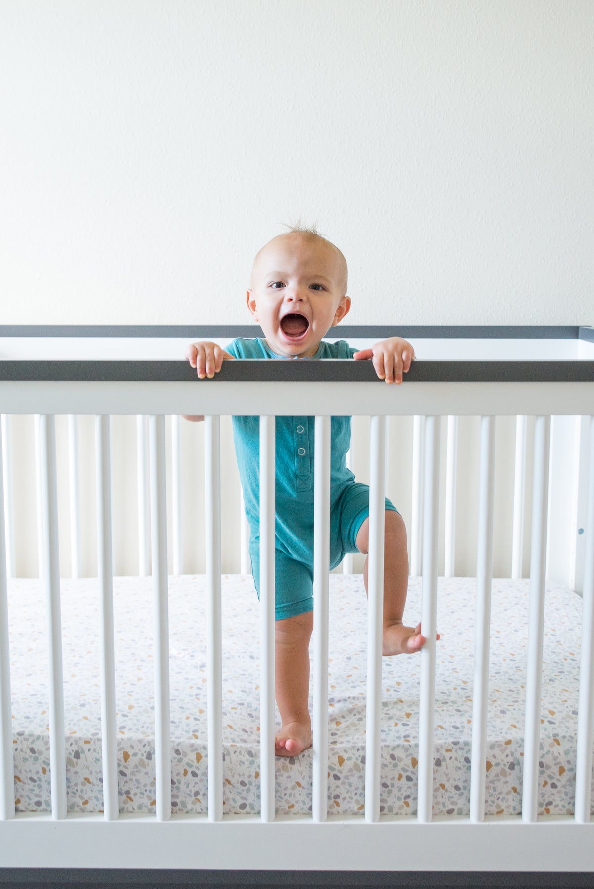 Premium Knit Fitted Crib Sheet Arlo Copper Pearl