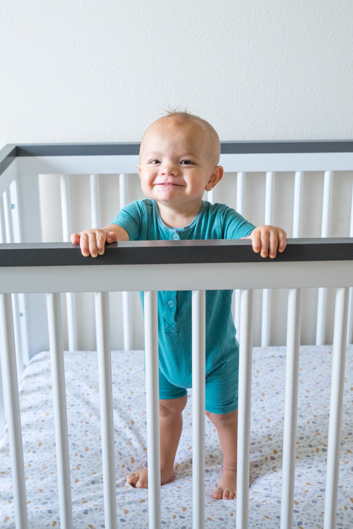 Premium Knit Fitted Crib Sheet Arlo Copper Pearl