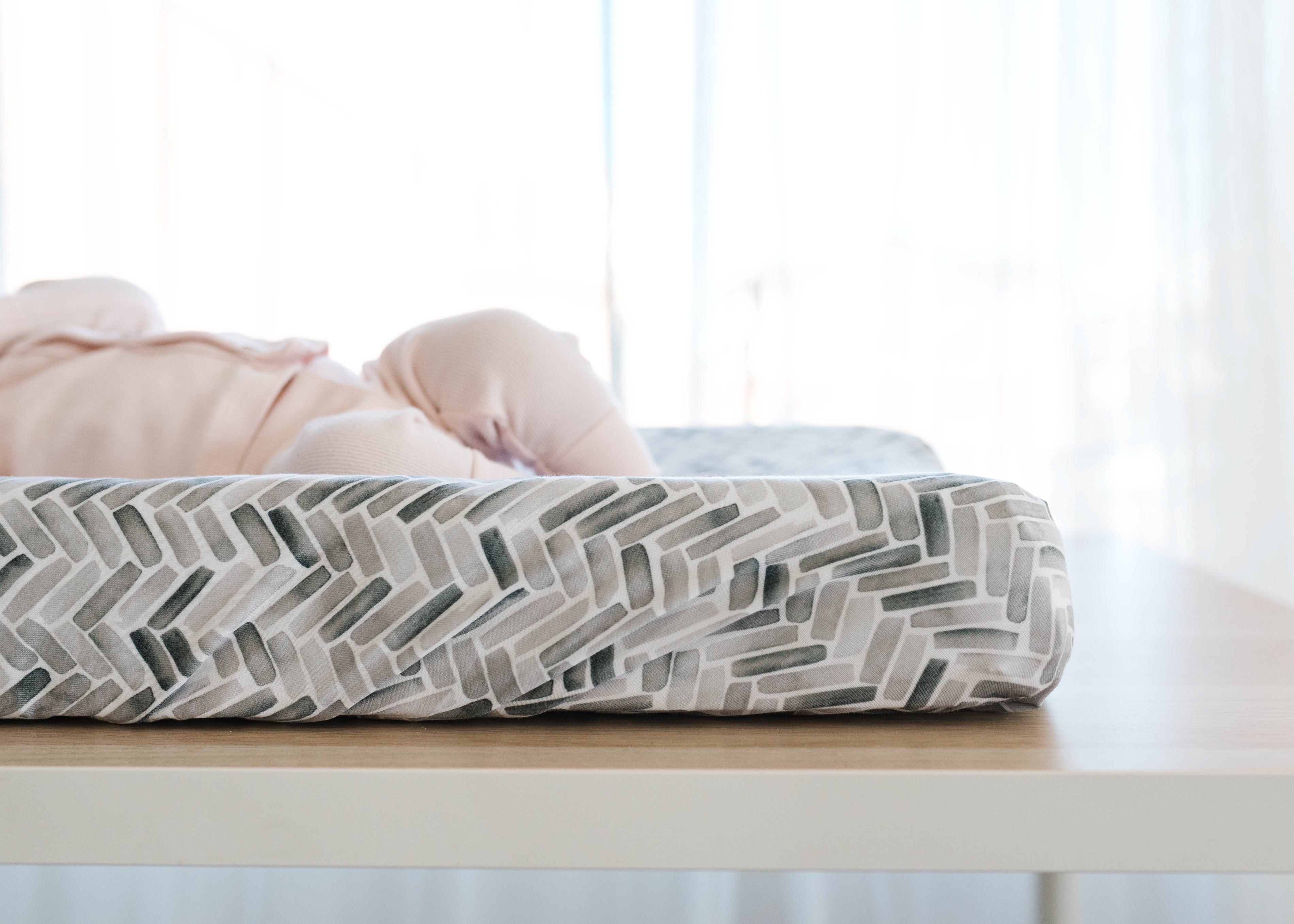 Premium Knit Diaper Changing Pad Cover - Rex - Copper Pearl