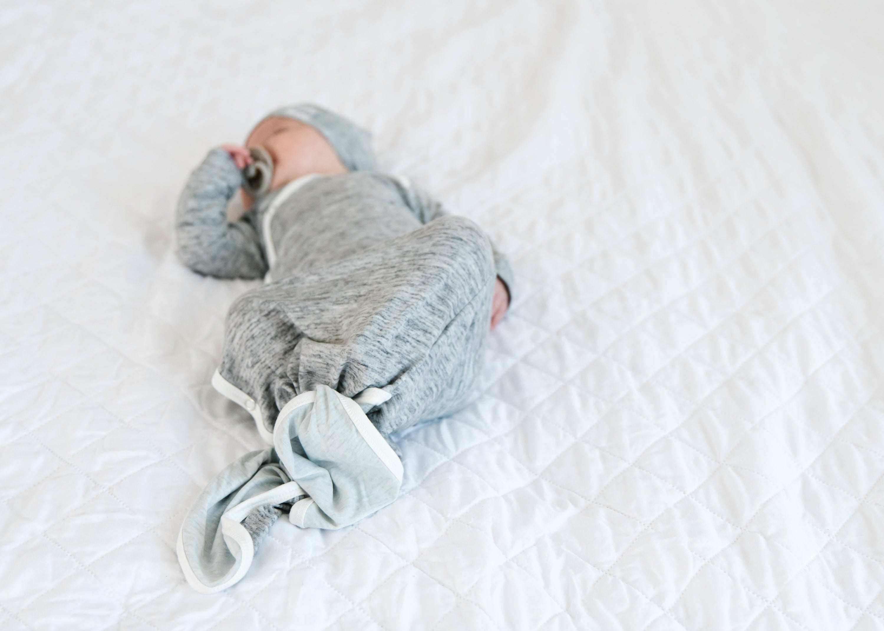 Newborn Knotted Gown - Asher
