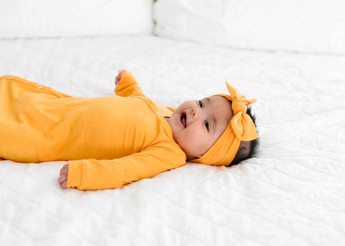 Newborn Knotted Gown - Solar