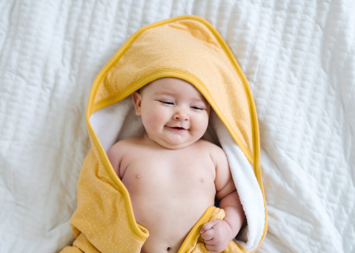 Premium Knit Hooded Towel - Marigold