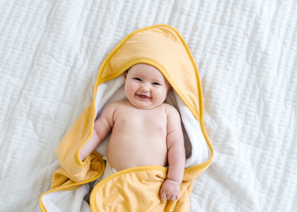 Premium Knit Hooded Towel - Marigold