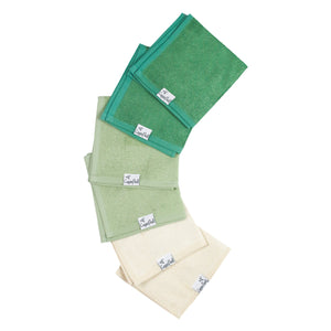 Super Soft Small Towels - 100% Cotton - 15 Pack Wash Cloths - Green, Blue  and Burgundy