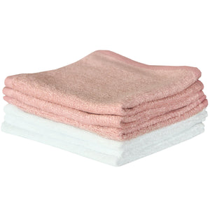Copper Pearl 6-Pack Darling Ultra Soft Washcloths in Pink/White