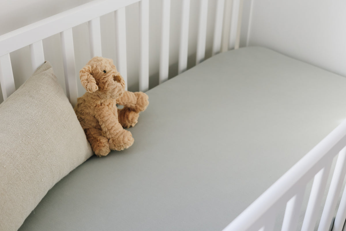 Premium Knit Fitted Crib Sheet - Stone