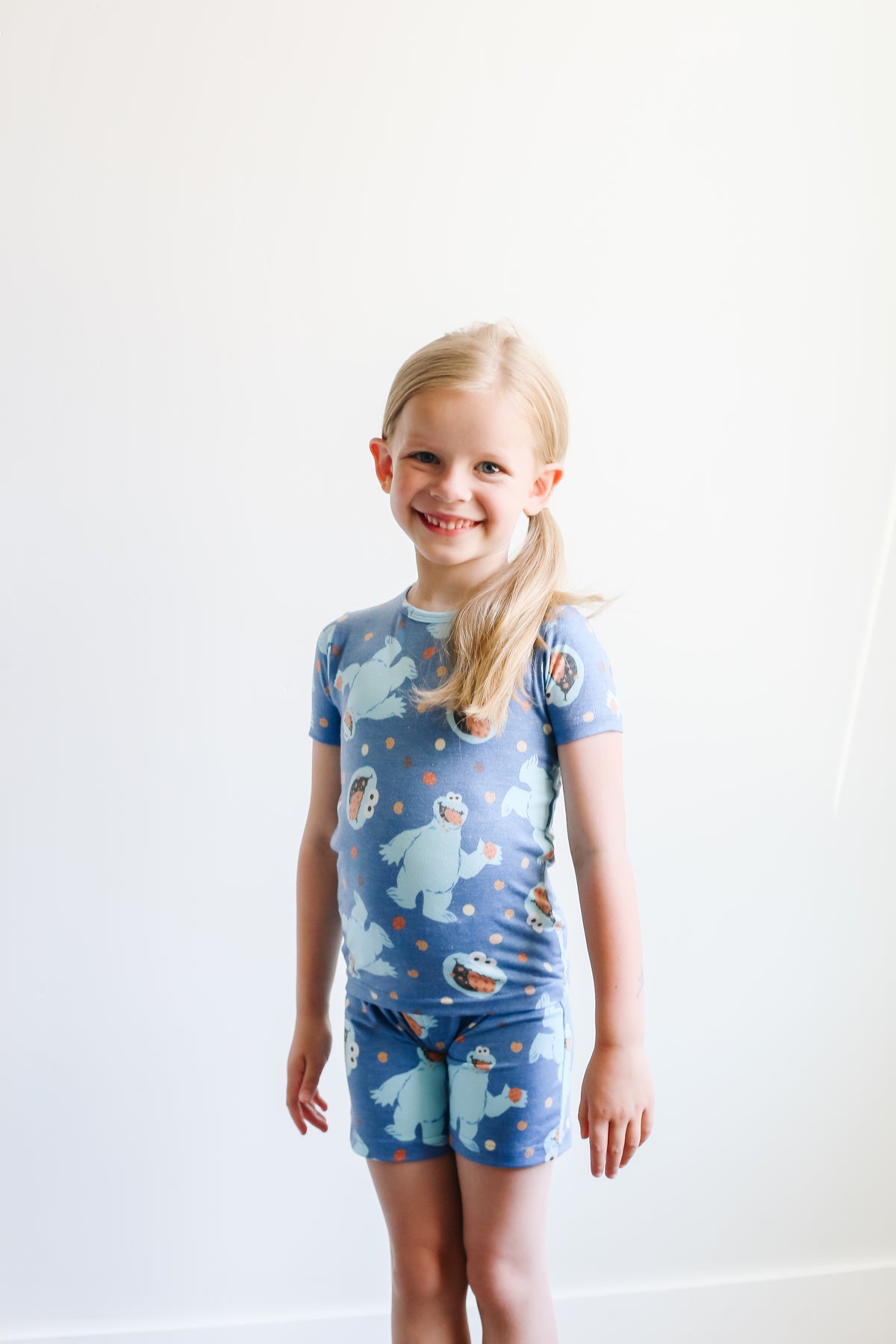 2pc Short Sleeve Pajama Set - Cookie Monster
