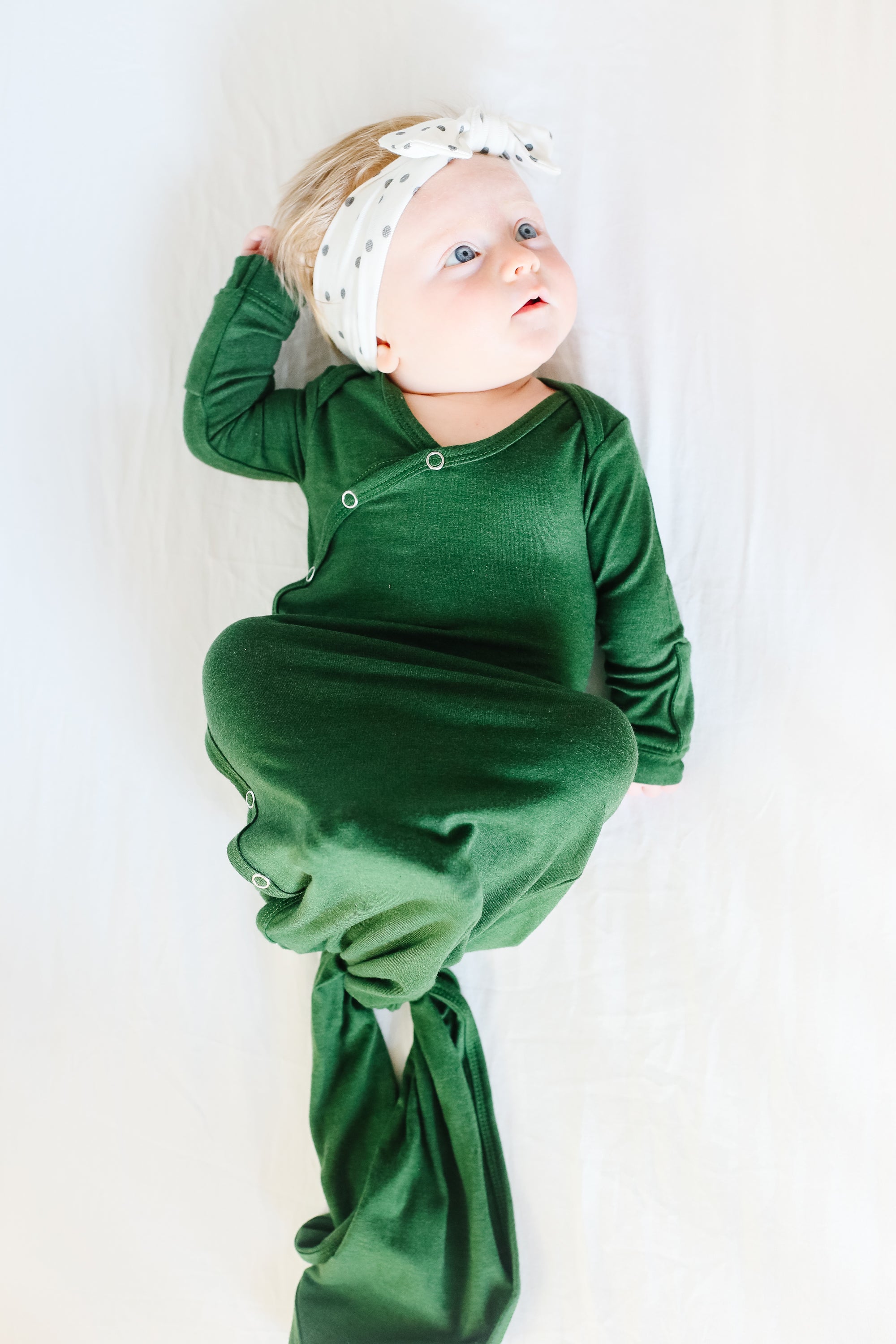 Newborn Knotted Gown - Alder