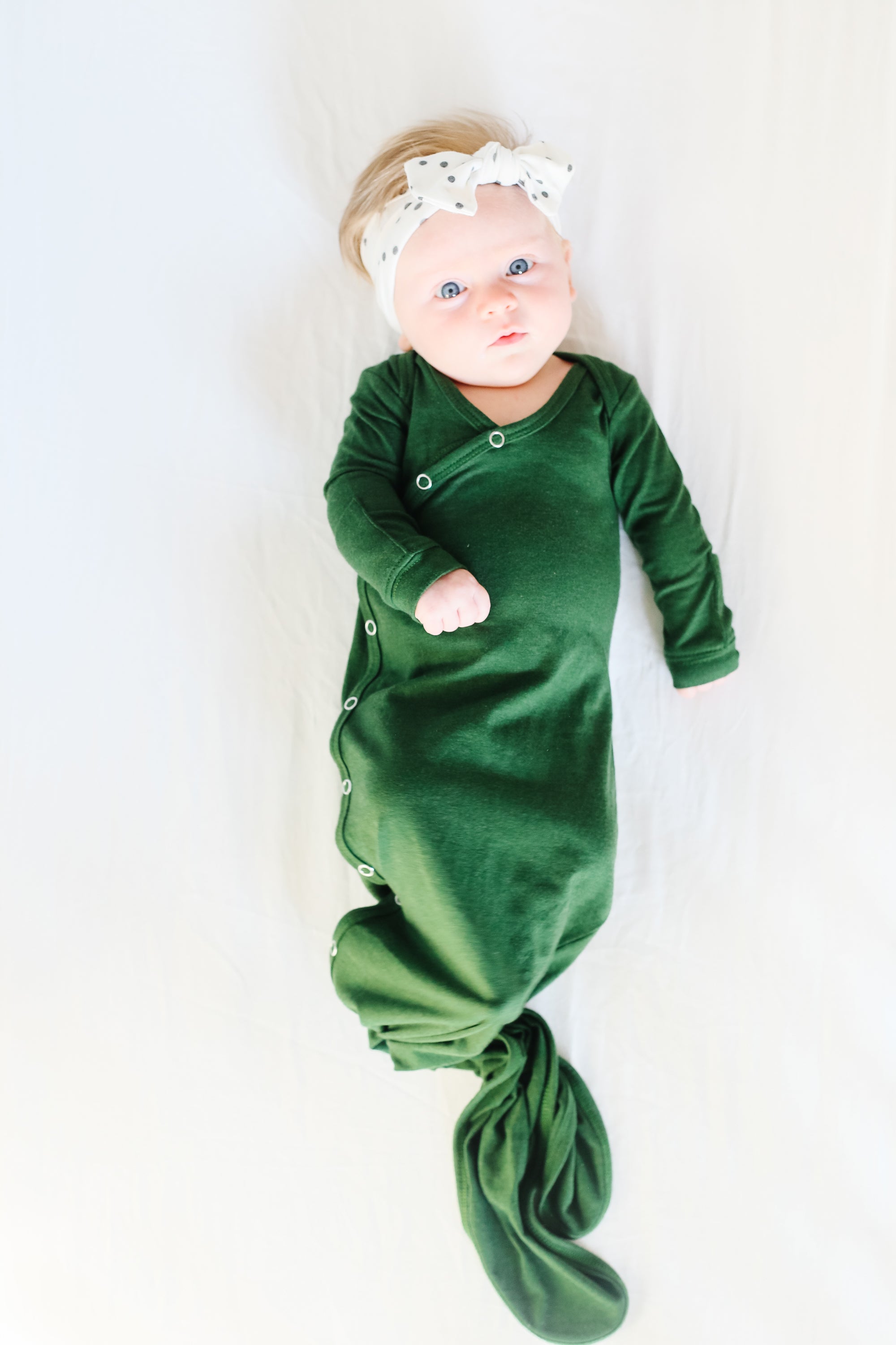 Newborn Knotted Gown - Alder