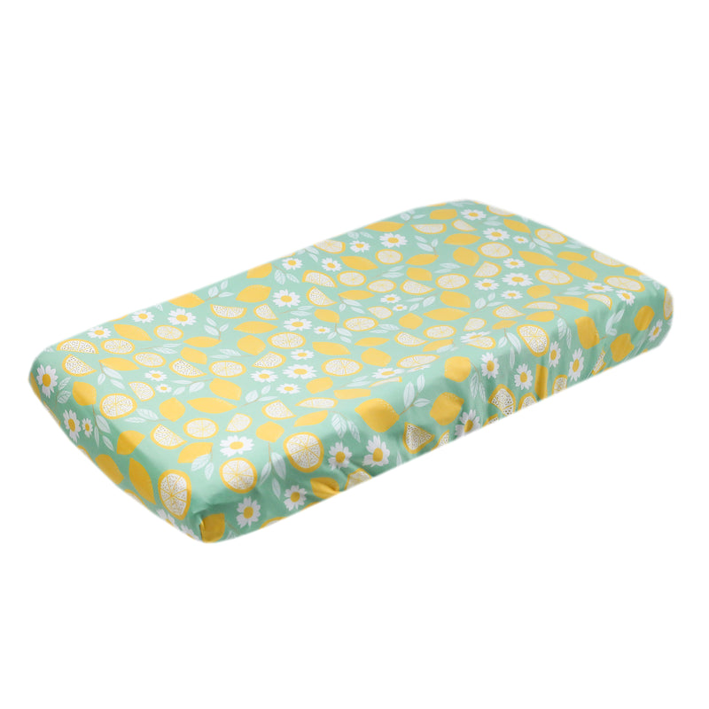 Premium Knit Diaper Changing Pad Cover - Lemon
