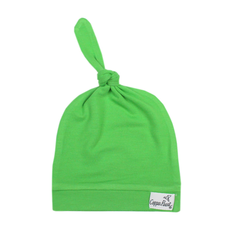 Top Knot Hat - Lime