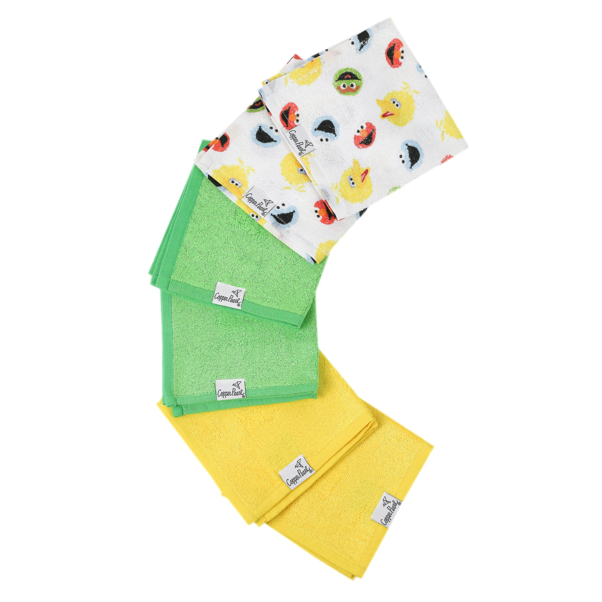 6 Ultra Soft Washcloths - Sesame Scribbles