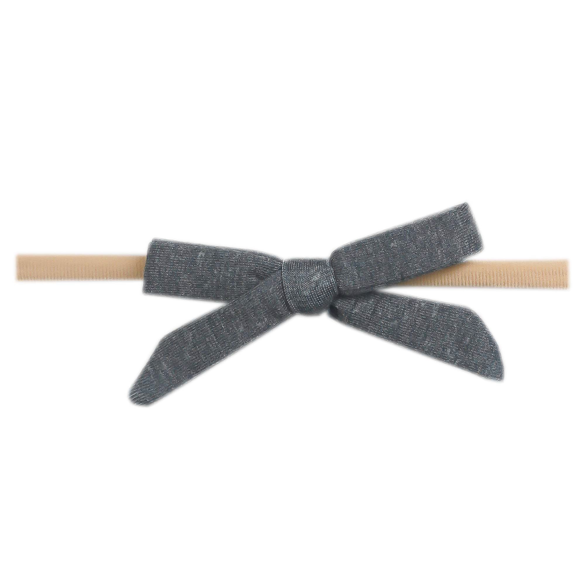 Ribbon Nylon Bow - Slate