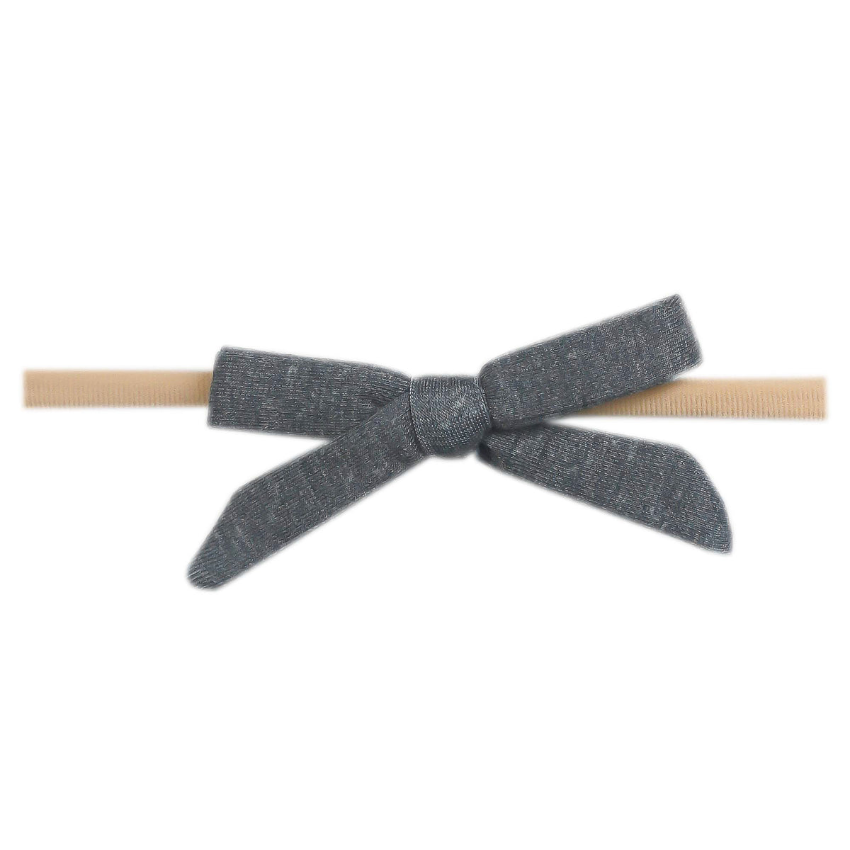 Ribbon Nylon Bow Slate Copper Pearl