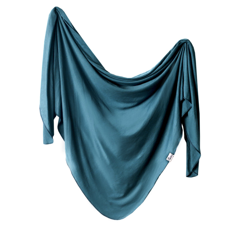 Knit Swaddle Blanket - Steel