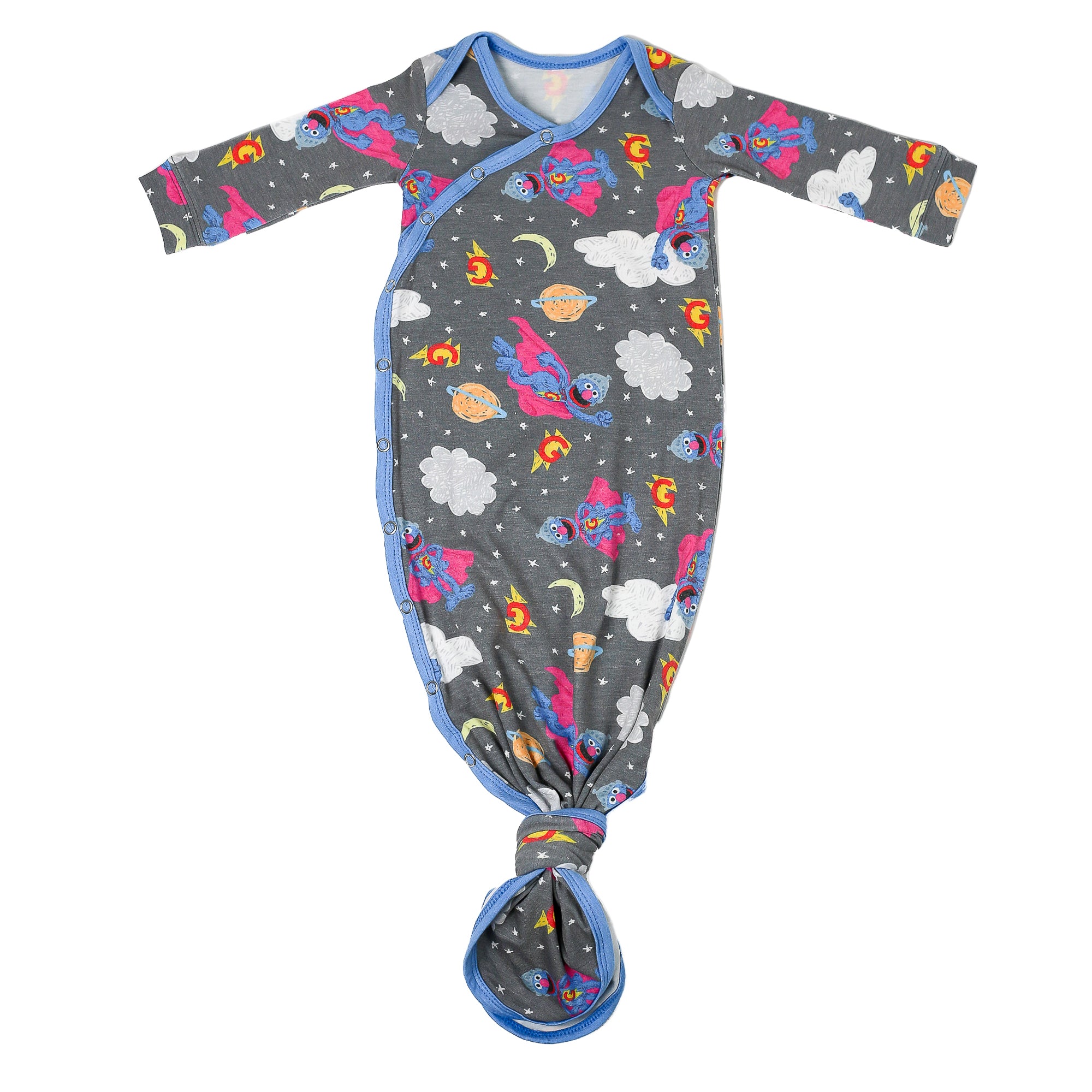 Newborn Knotted Gown - Super Grover