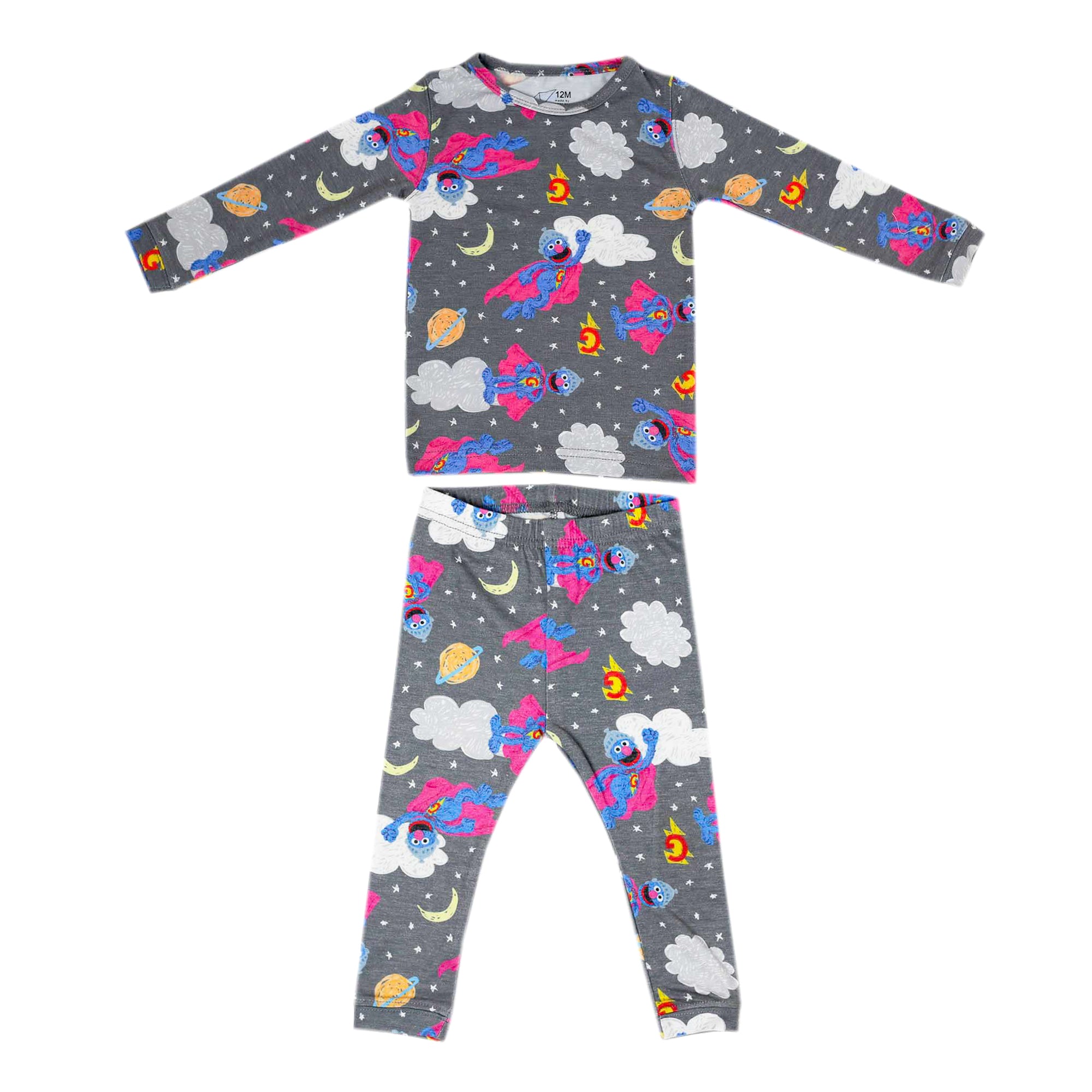 2pc Long Sleeve Pajama Set - Super Grover – Copper Pearl