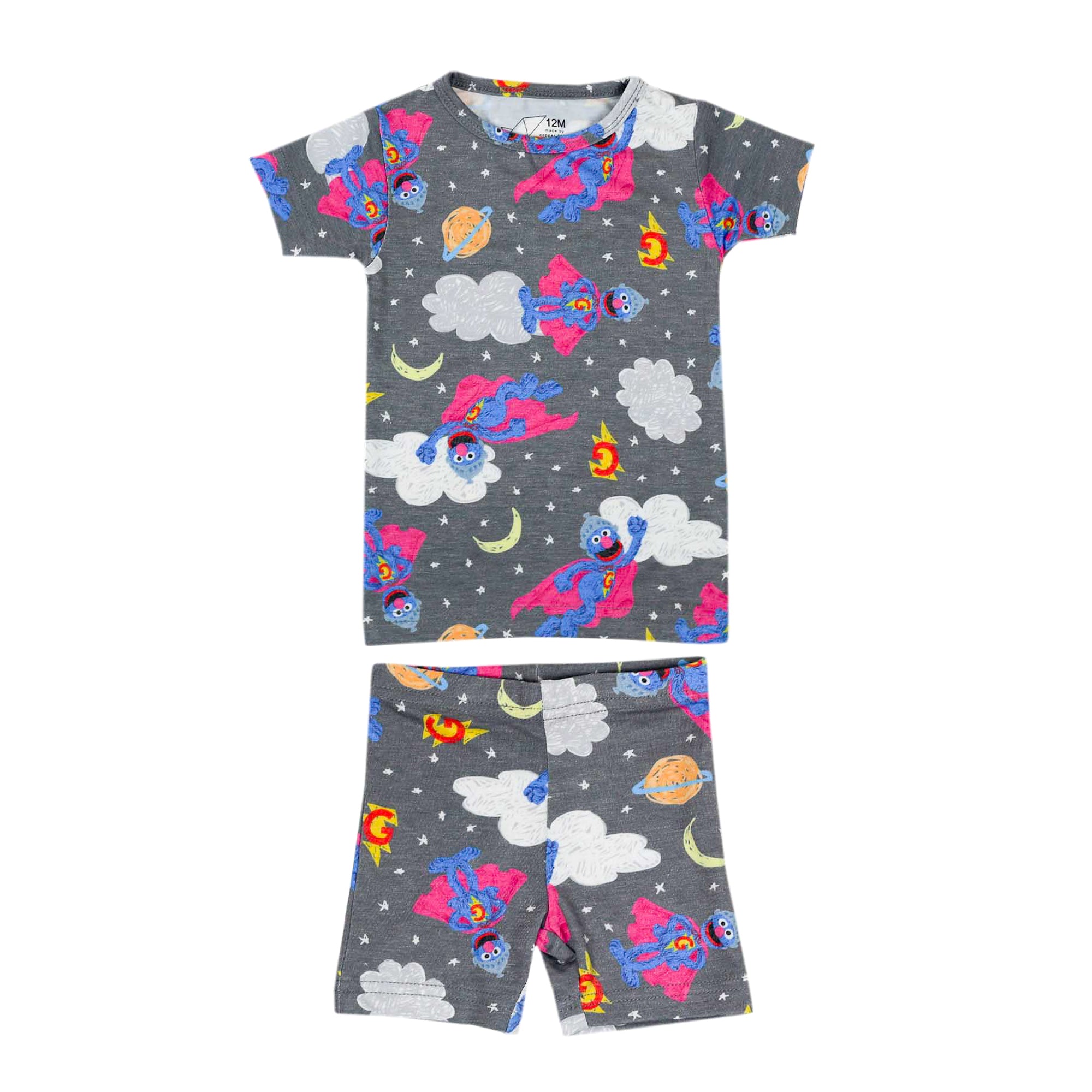2pc Short Sleeve Pajama Set - Super Grover