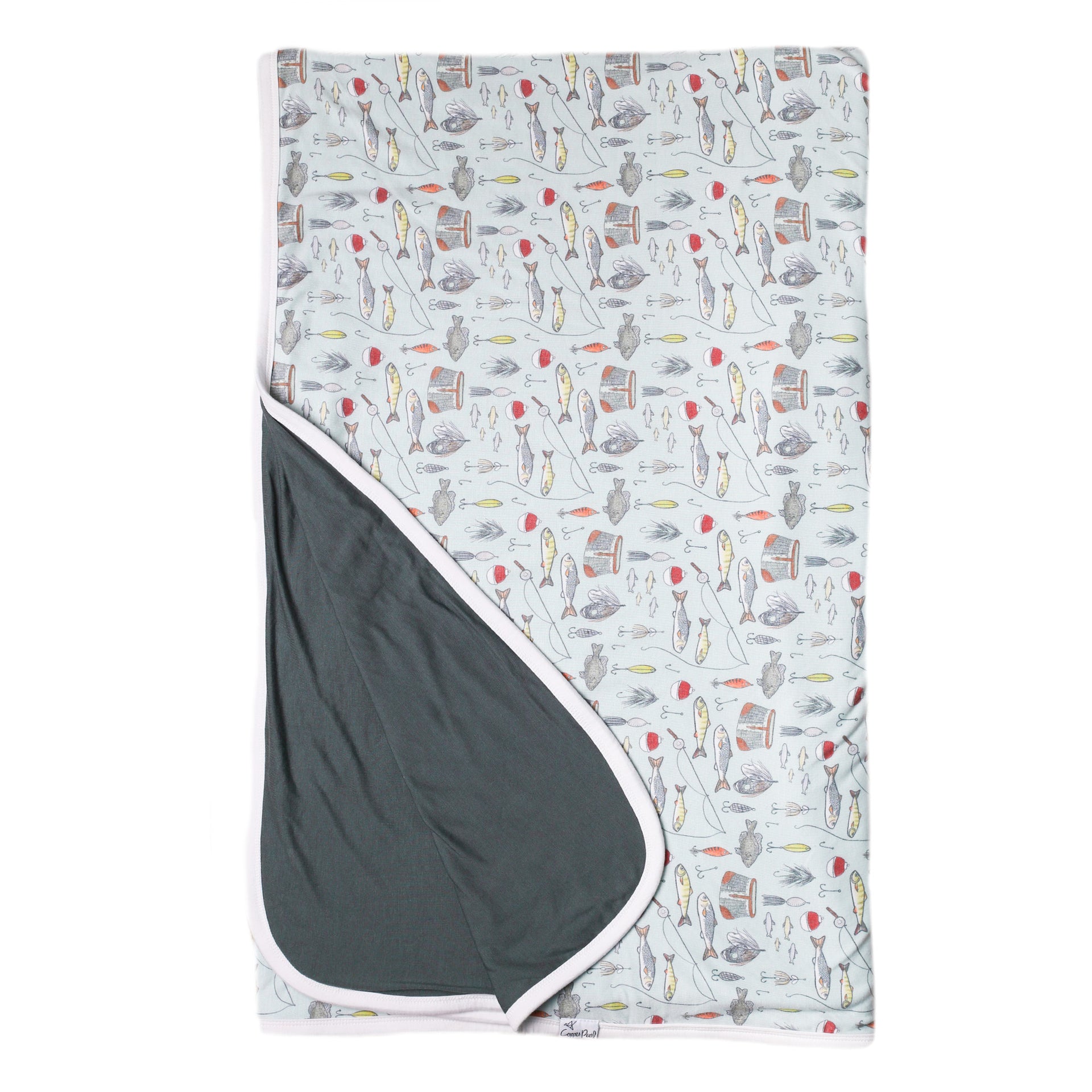 Knit Swaddle Blanket Trout Copper Pearl