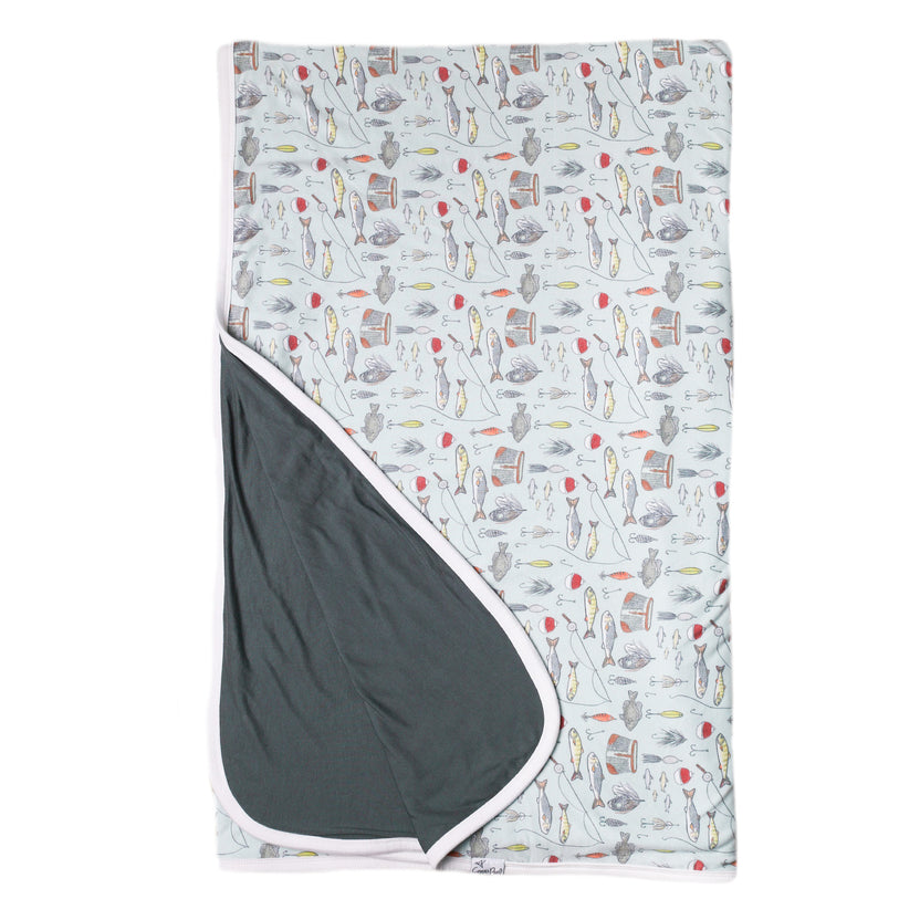 Knit Swaddle Blanket Trout Copper Pearl