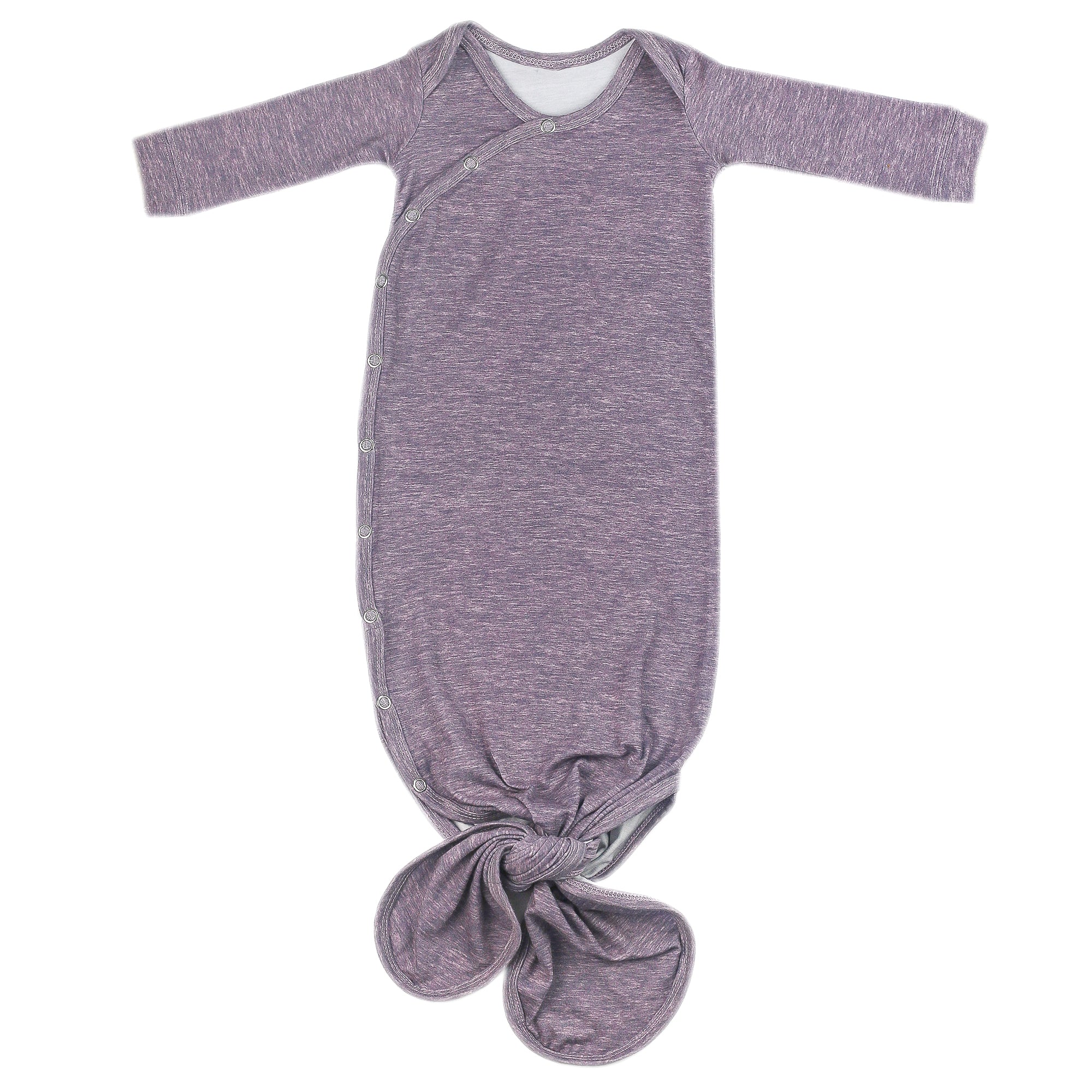 Newborn Knotted Gown - Violet