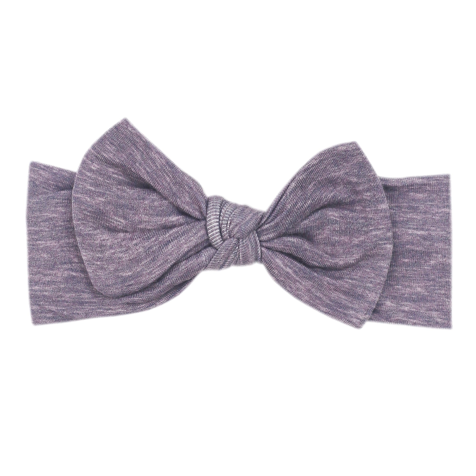 Knit Headband Bow - Violet