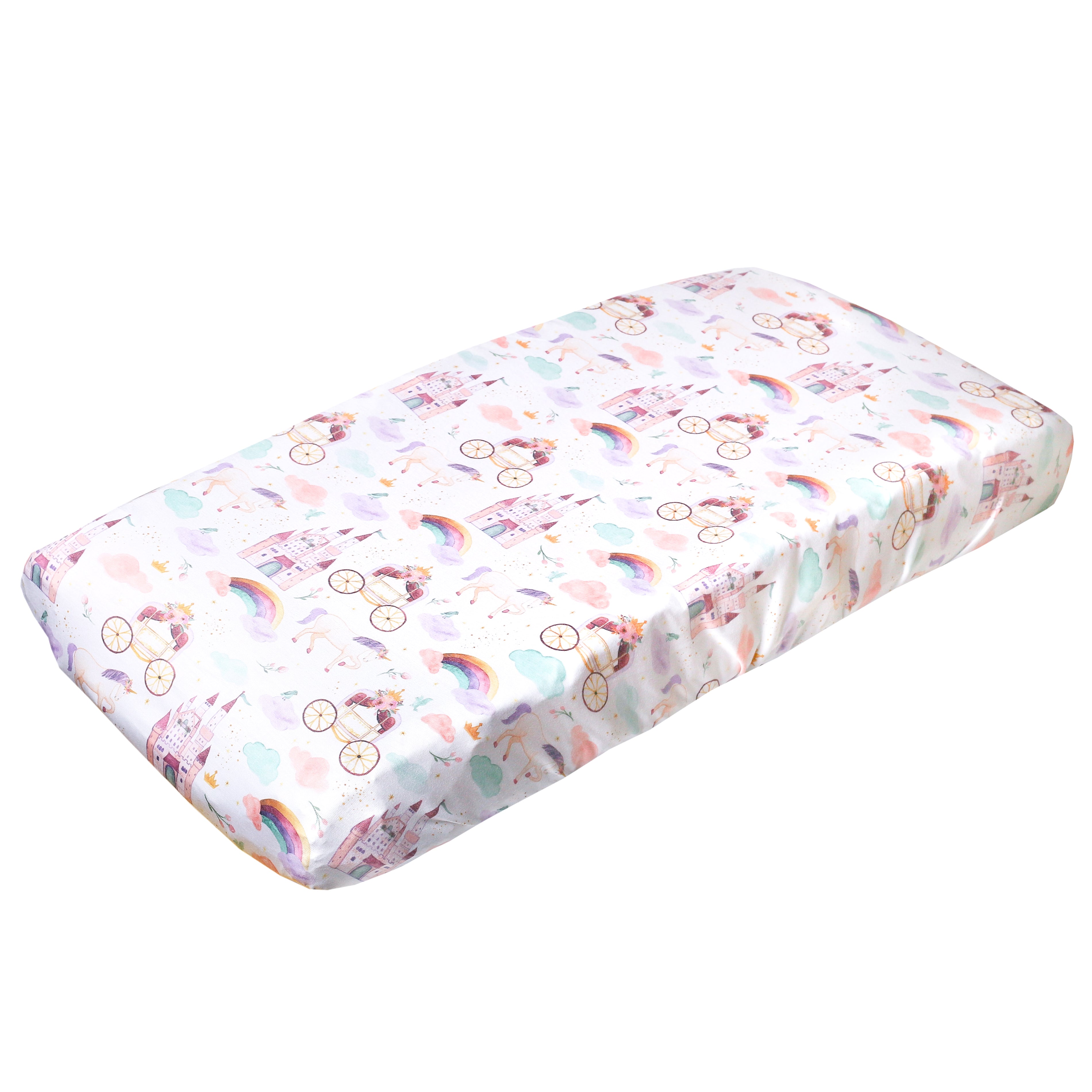Premium Knit Diaper Changing Pad Cover Enchanted Copper Pearl