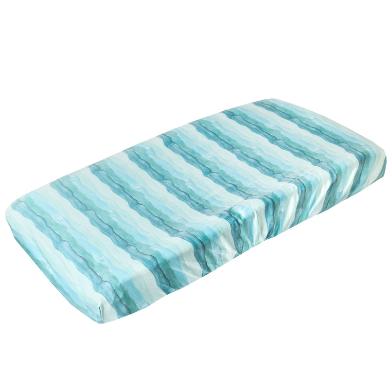 Premium Knit Diaper Changing Pad Cover - Waves